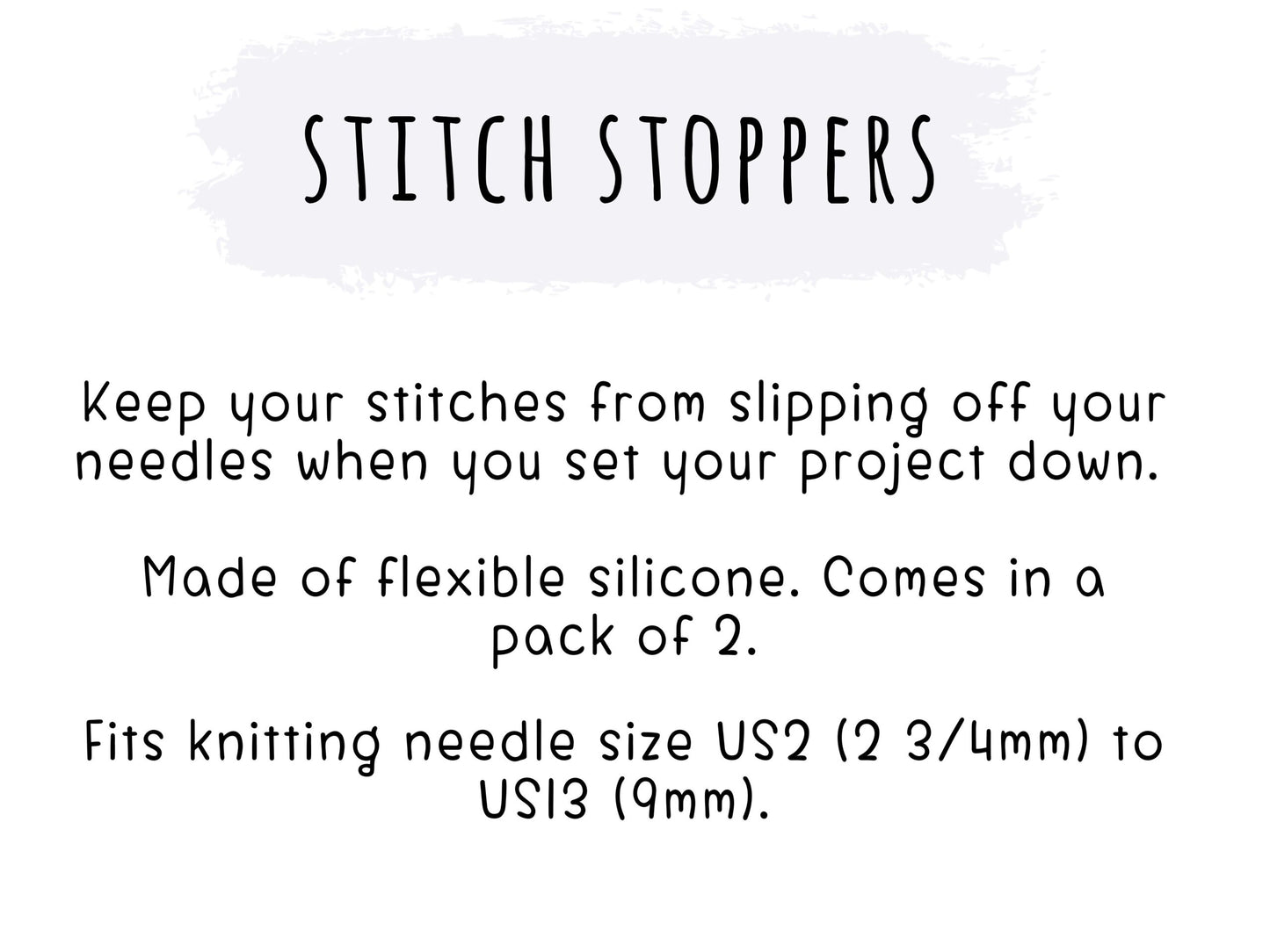 Stitch stoppers - Fox & Pine - set of 2 knitting needle stoppers - Happy Cat