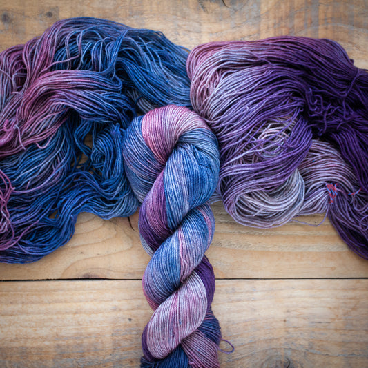 [Ready to ship] - “Ocean Sunrise” - Merino/Yak/Nylon 4ply - hand dyed yarn - limited quantity