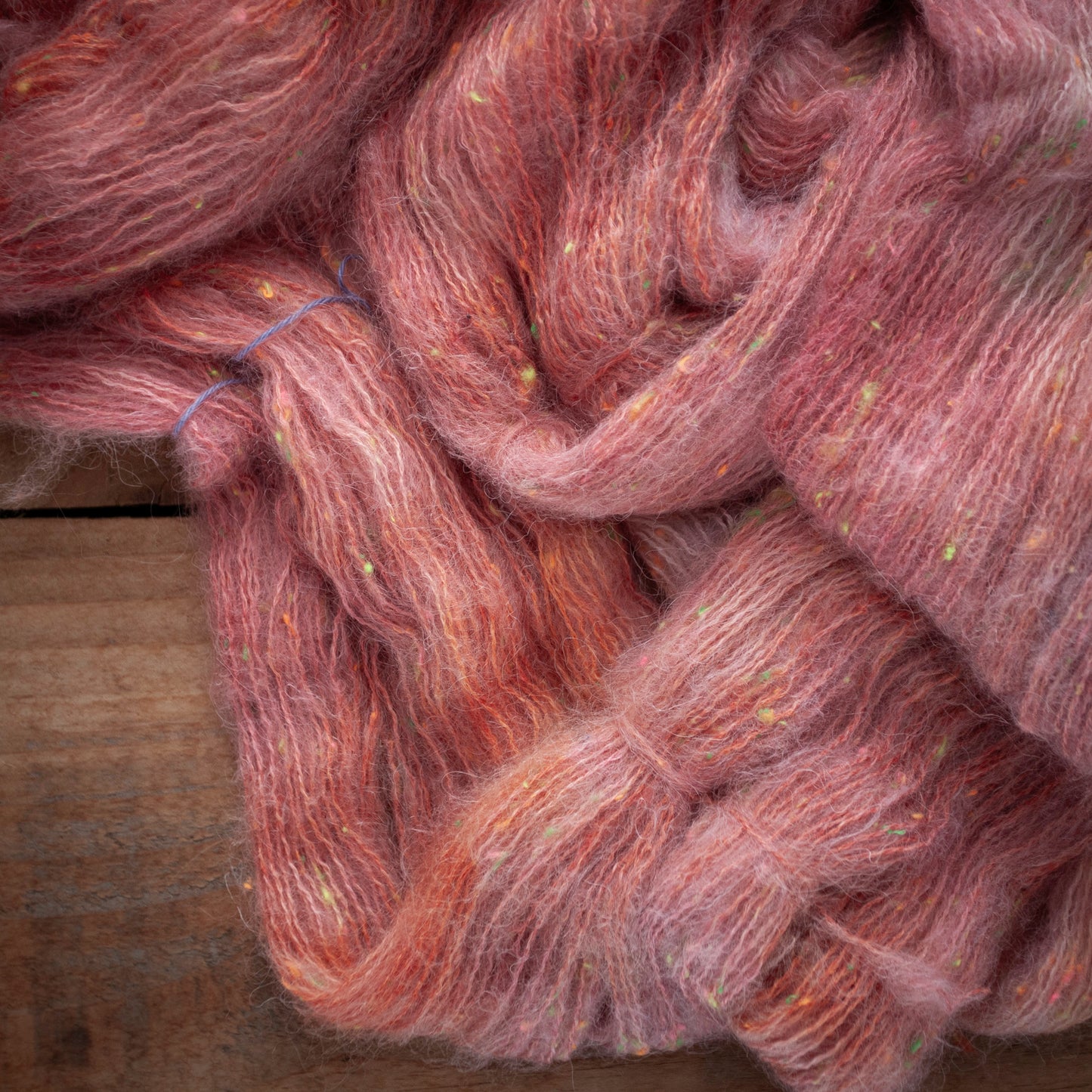 Superwash Merino/Alpaca Neon Tweed fluff - fingering weight - hand dyed yarn - Ready to Ship