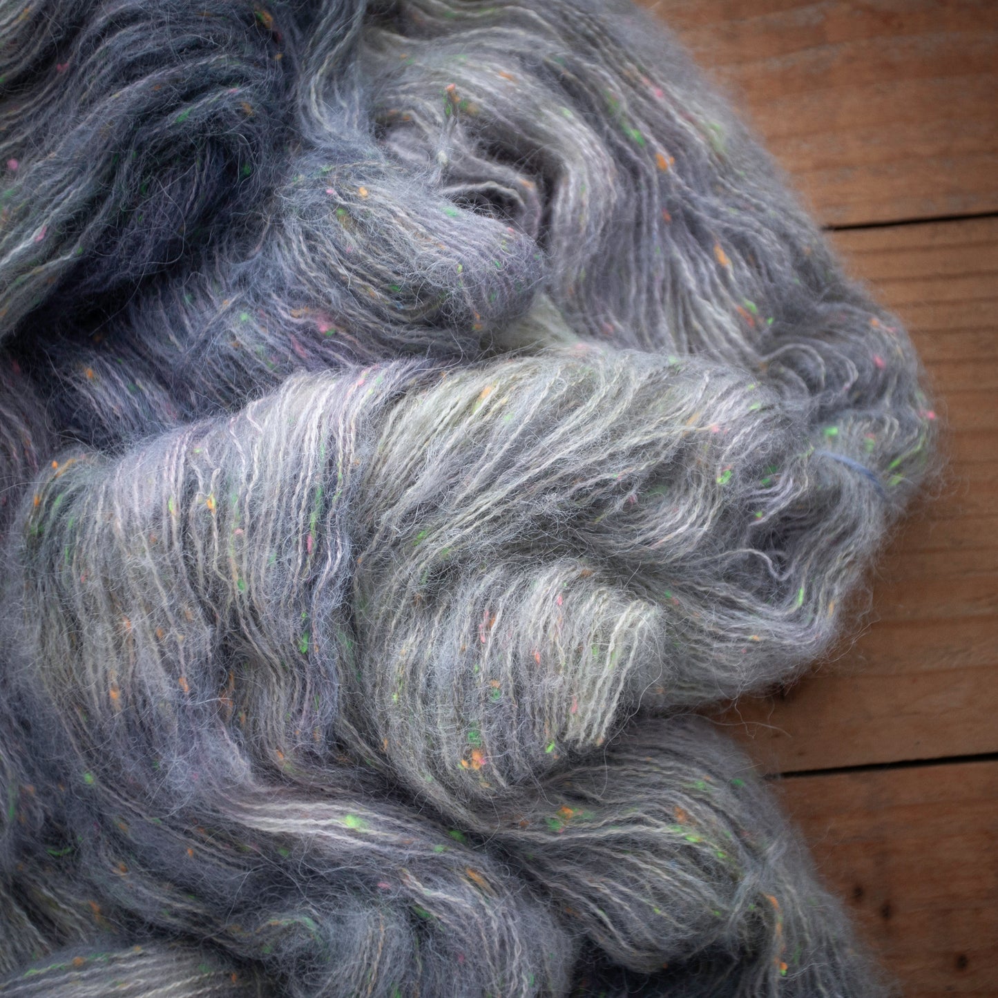 Superwash Merino/Alpaca Neon Tweed fluff - fingering weight - hand dyed yarn - Ready to Ship
