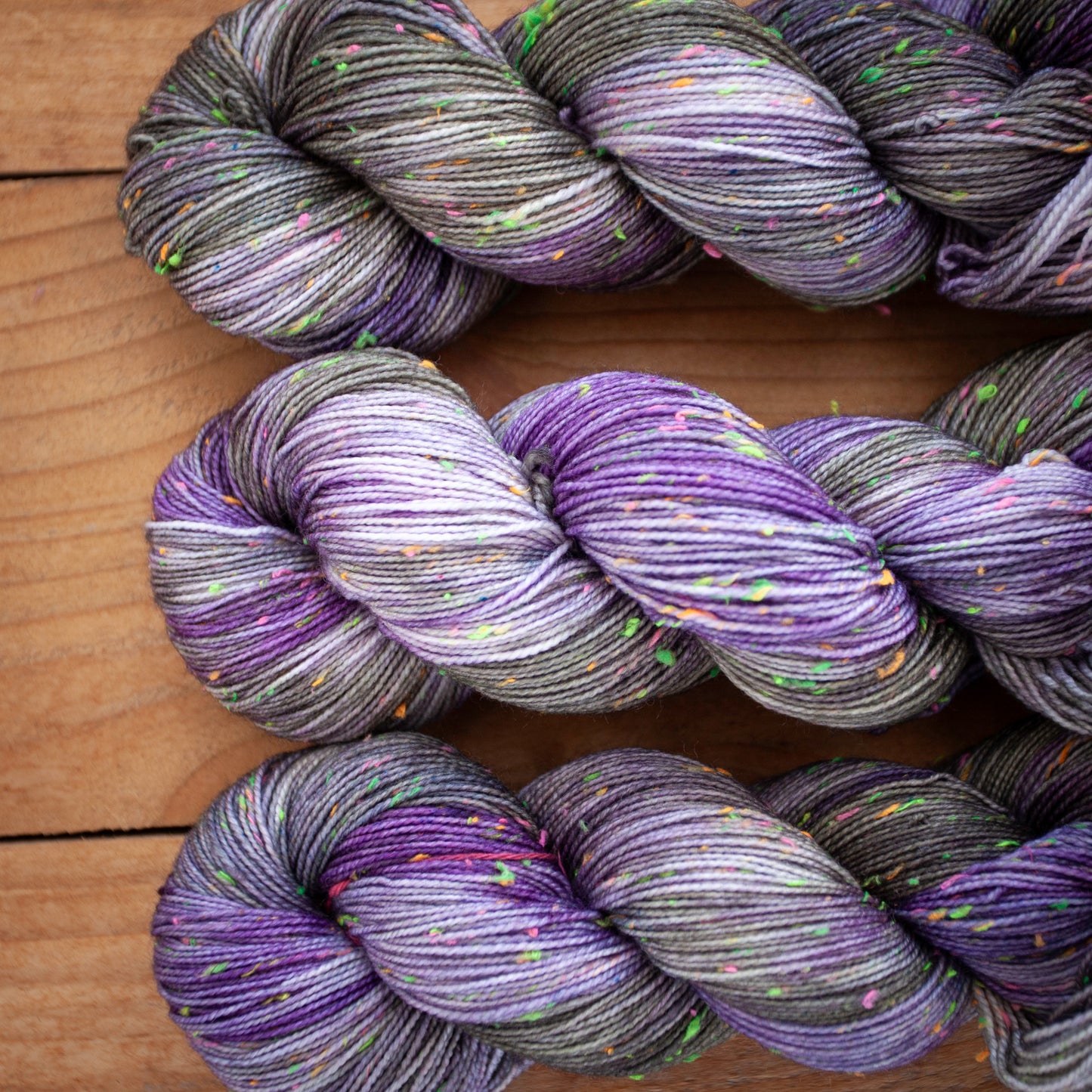 Superwash Merino neon tweed 4 Ply hand dyed yarn - Ready to Ship