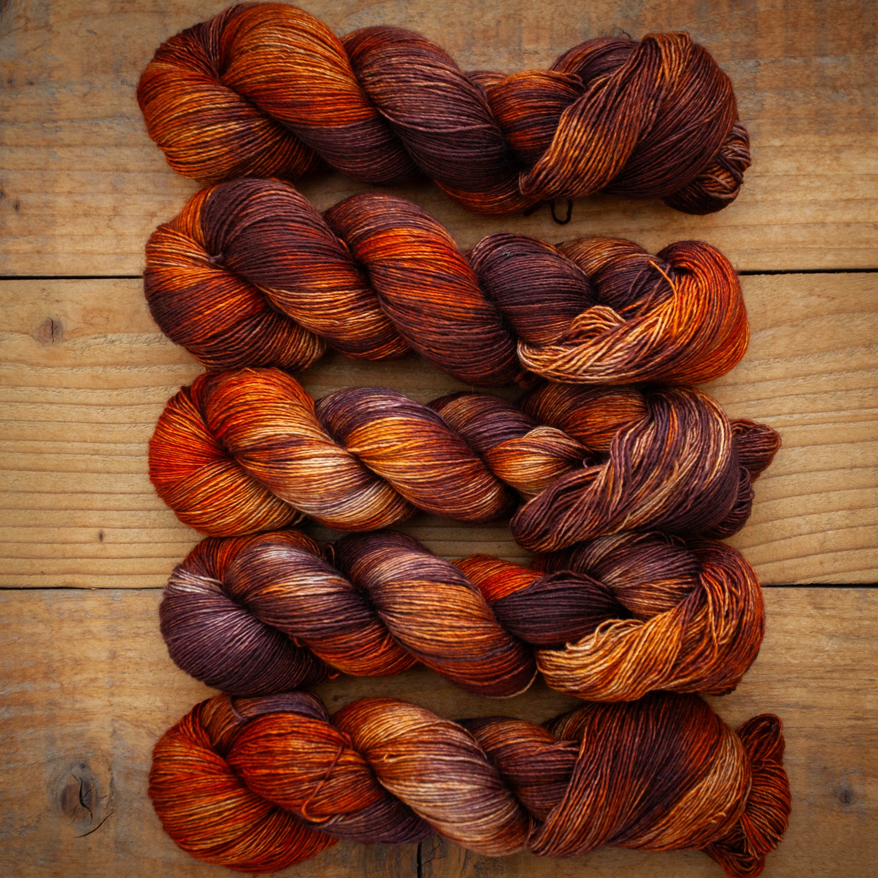 Yak Silk Singles 4ply - extra large skein 120g - hand dyed yarn
