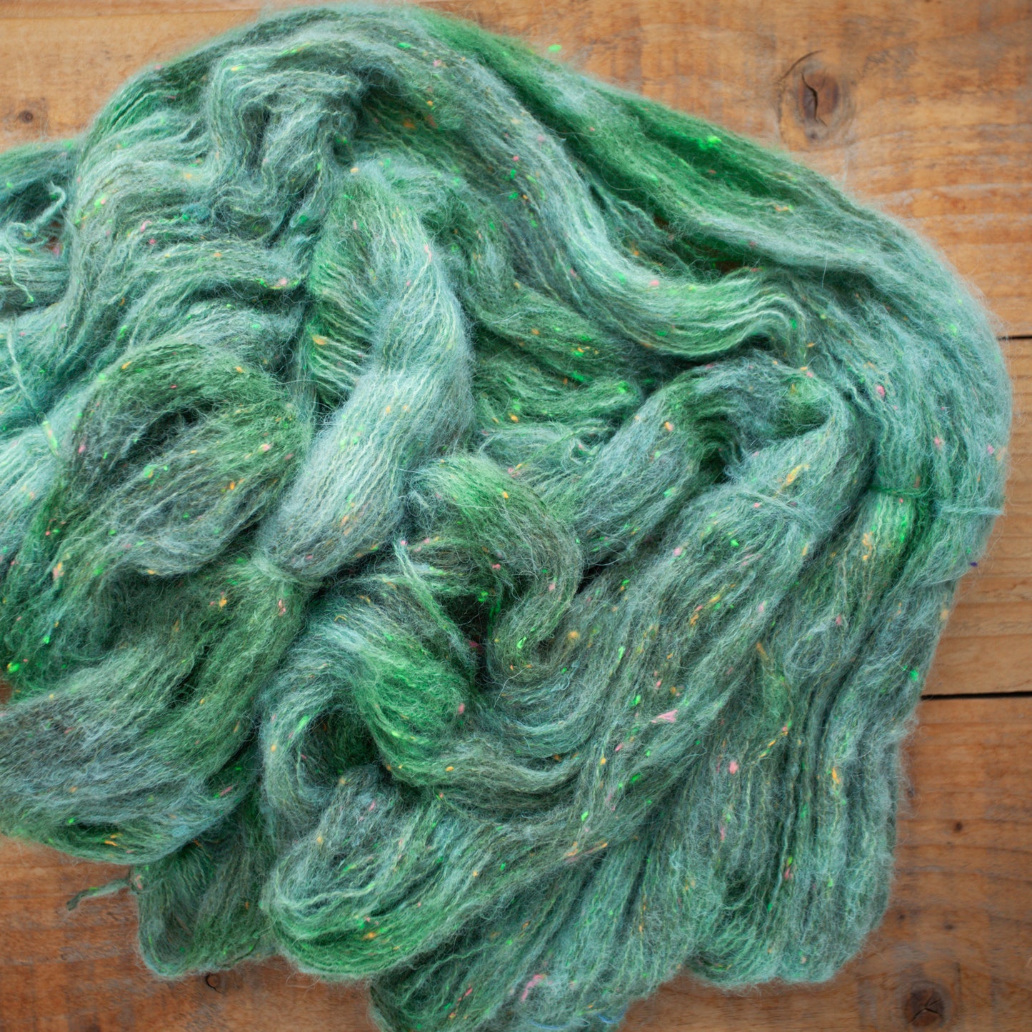 Superwash Merino/Alpaca Neon Tweed fluff - fingering weight - hand dyed yarn - Ready to Ship