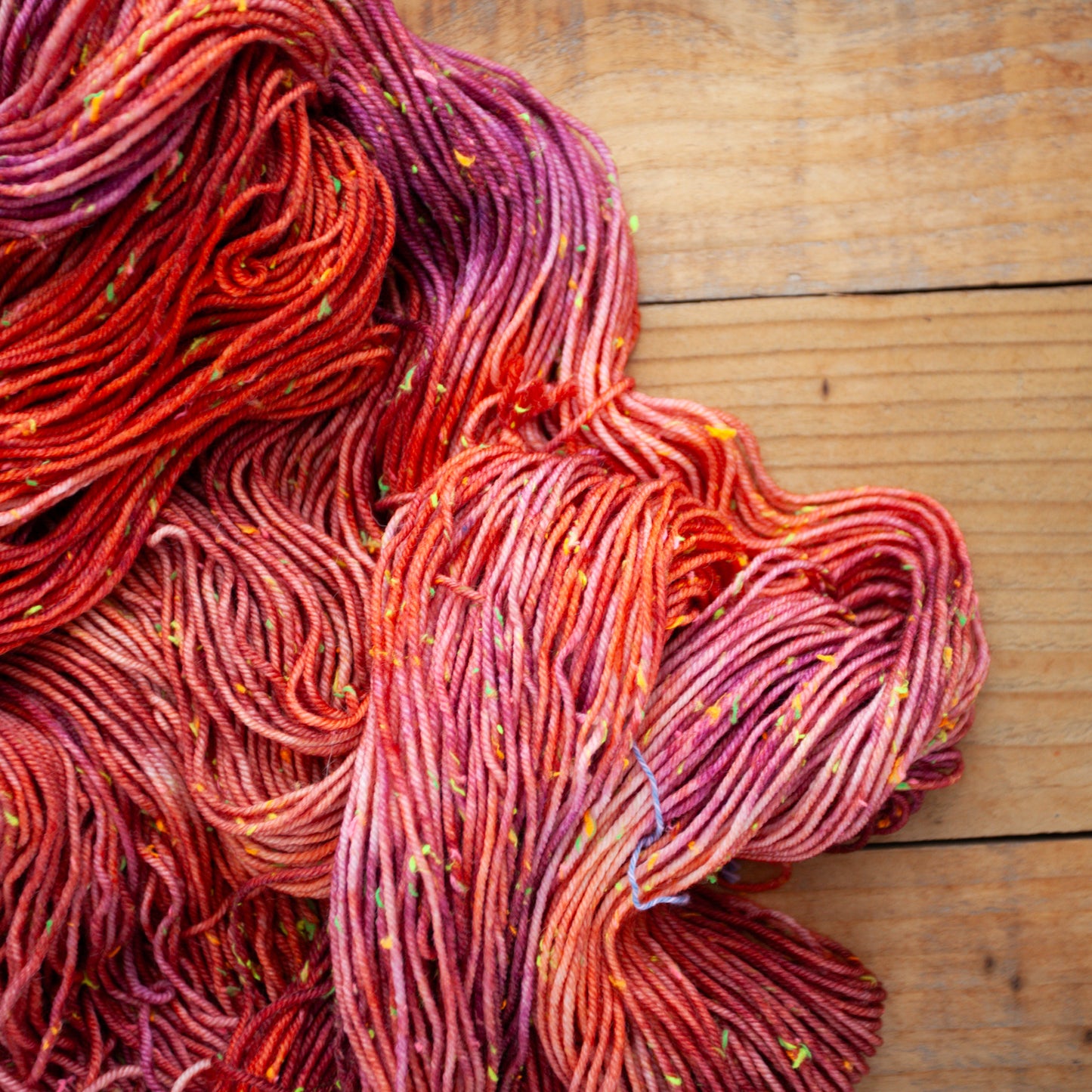 Superwash Merino neon tweed DK hand dyed yarn - Ready to Ship