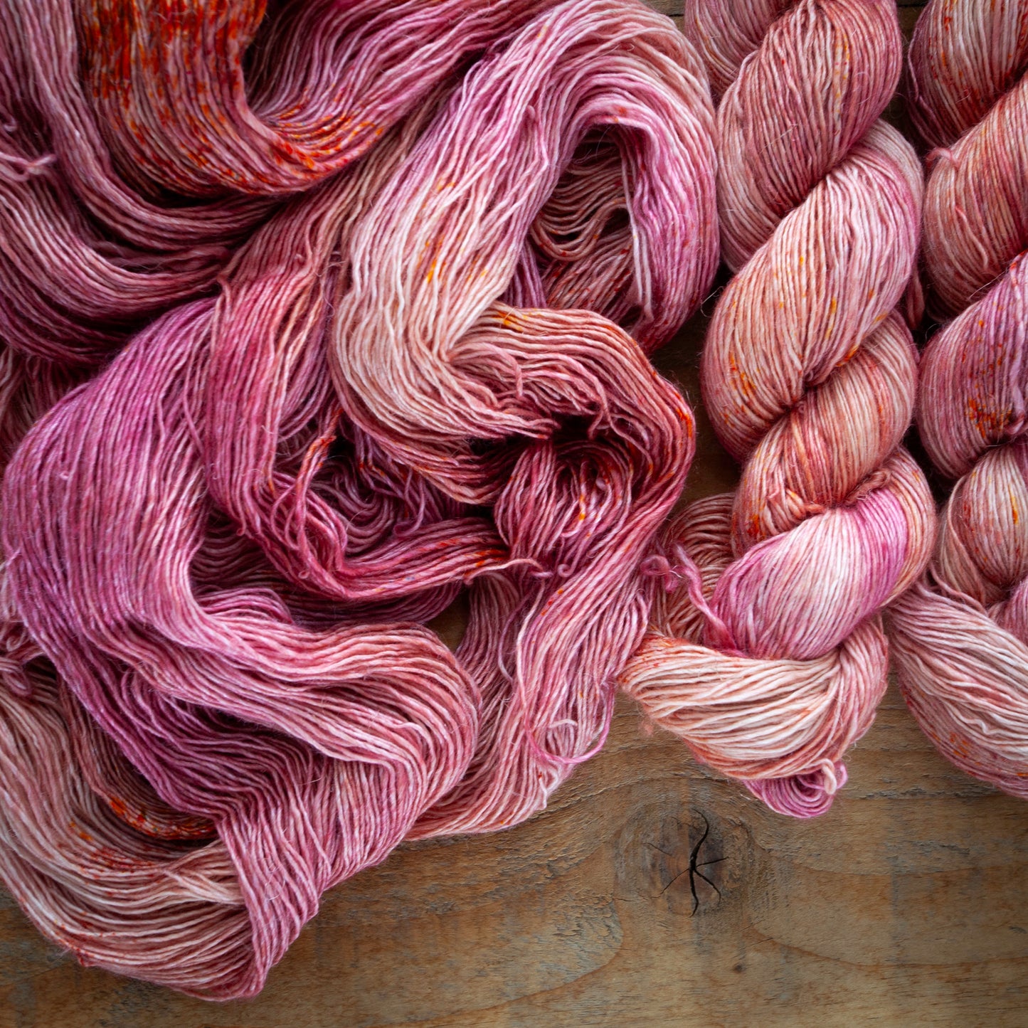 Speckled Merino Linen Viscose - Single Ply - 4ply / Fingering Weight Hand Dyed Yarn