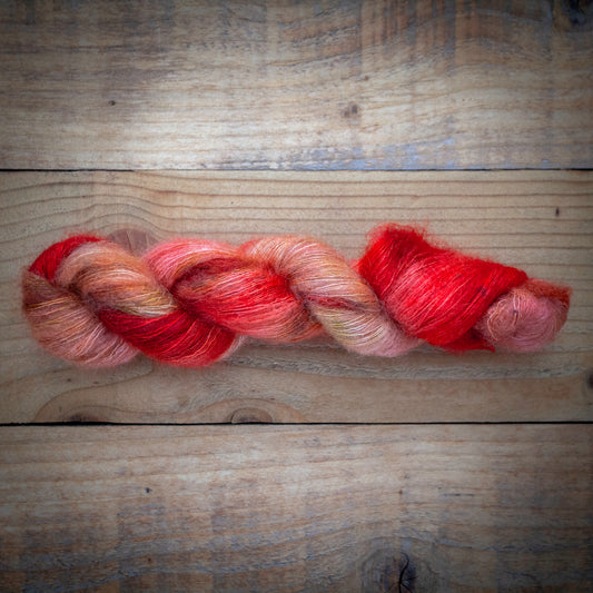 "Maple Leaves" - Kid mohair silk - hand dyed yarn