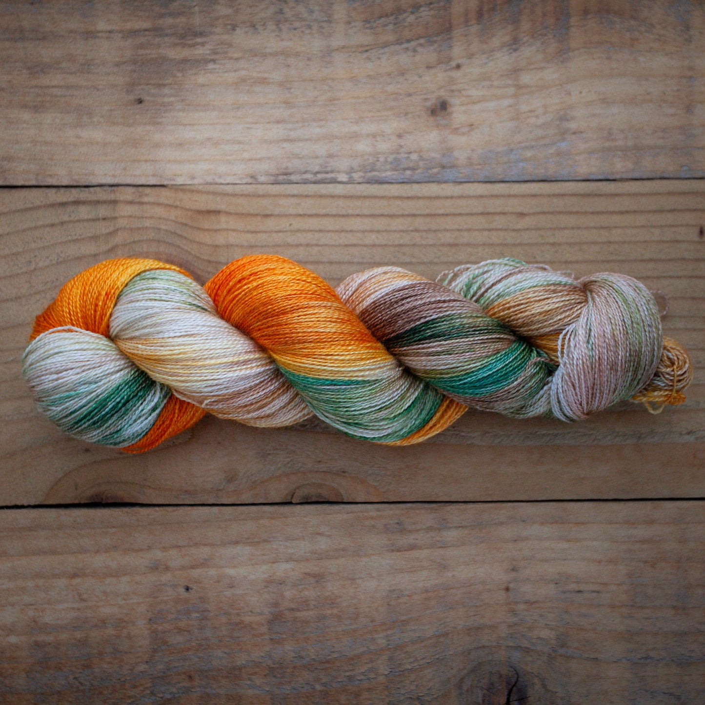 "Chanterelle Season" - hand dyed yarn