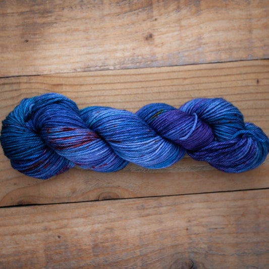 Limited quantity - One of a kind speckled blue - Superwash Merino DK