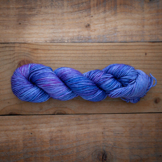 Limited quantity - One of a kind purple blue - Superwash Merino/Nylon DK