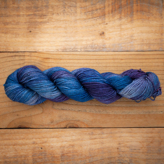 Dark blue denim - Merino/Yak/Nylon 4ply - hand dyed yarn - limited quantity