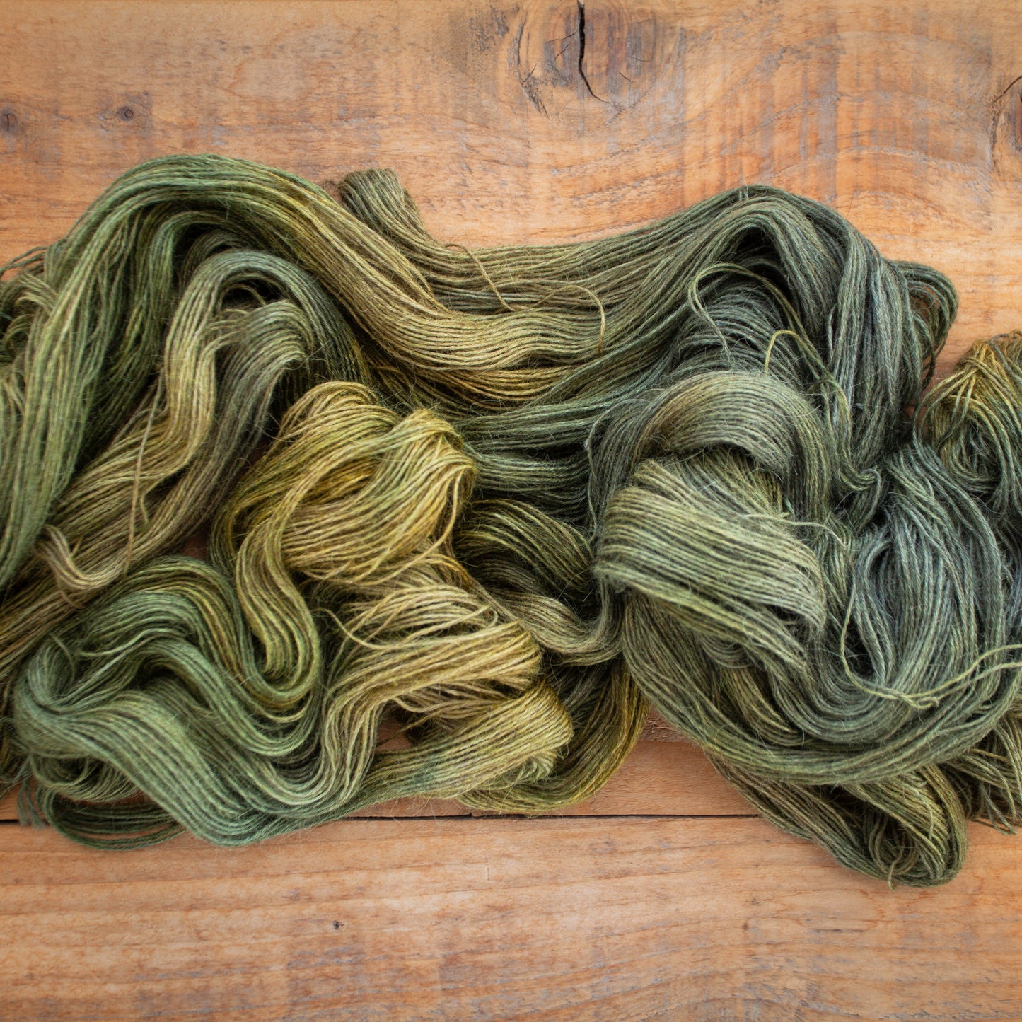 100% Baby Llama hand dyed yarn - "Jungle Cruise" - ready to ship