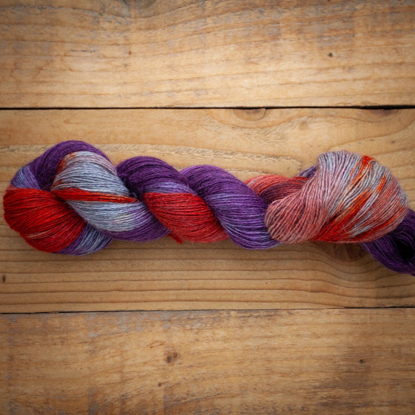 100% Baby Llama yarn - 4ply hand dyed yarn - sock weight - Ready to Ship