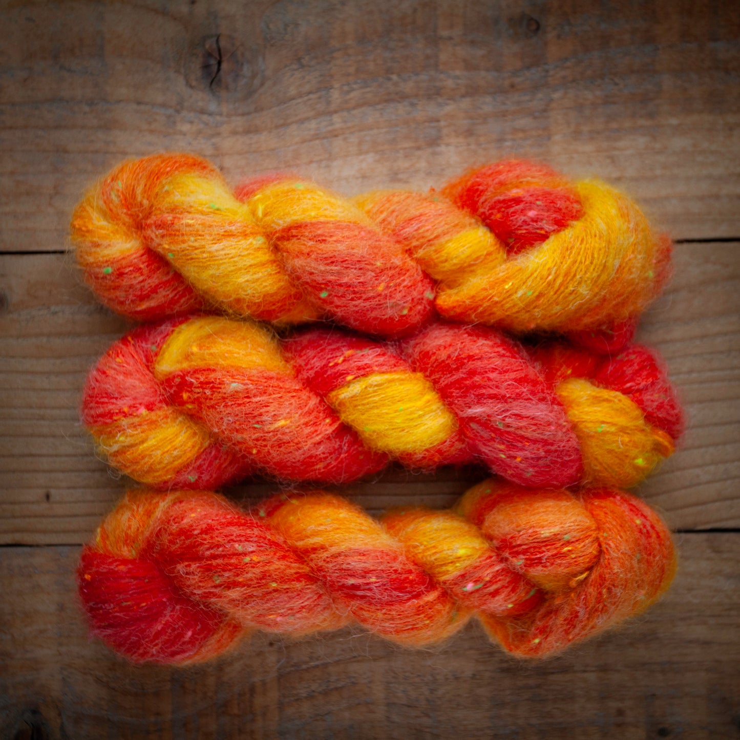 Superwash Merino/Alpaca Neon Tweed - fingering weight - hand dyed yarn - Ready to Ship