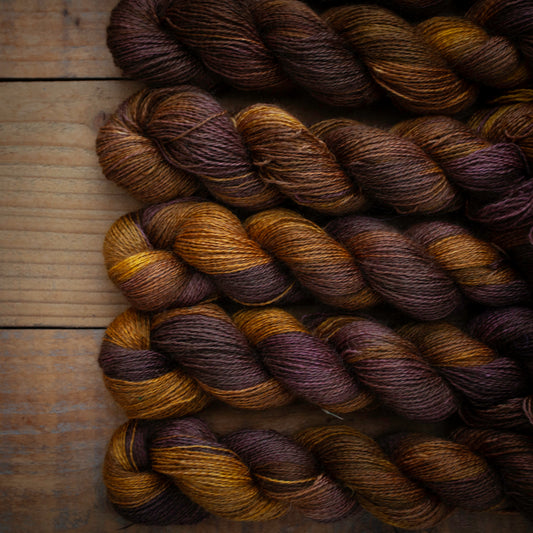 100% Wensleydale 4ply hand dyed yarn - Ready to Ship