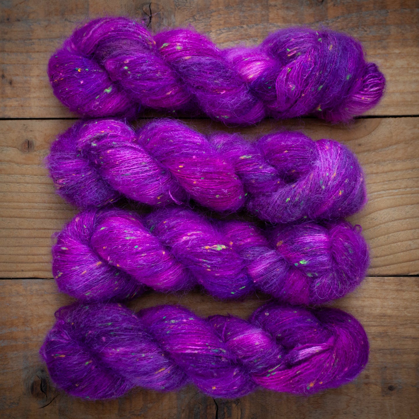 Superwash Merino/Alpaca Neon Tweed - fingering weight - hand dyed yarn - Ready to Ship