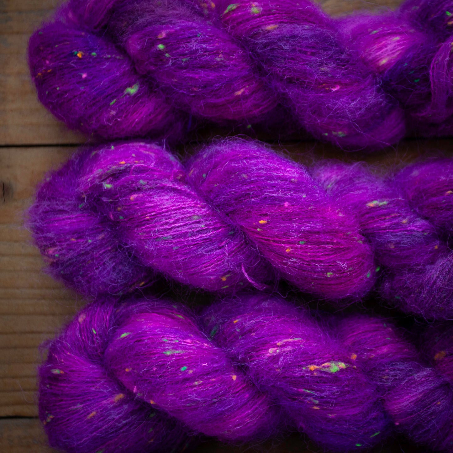Superwash Merino/Alpaca Neon Tweed - fingering weight - hand dyed yarn - Ready to Ship