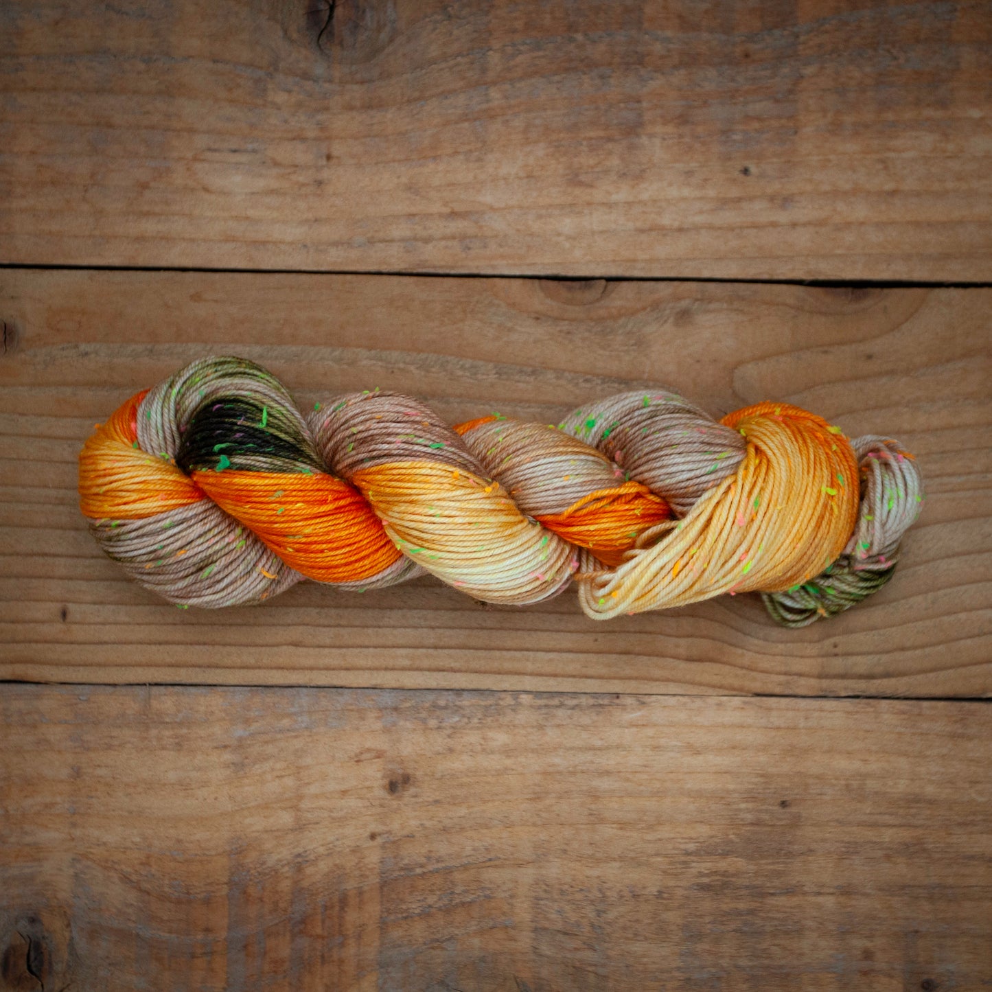 Superwash Merino neon tweed DK hand dyed yarn - Ready to Ship