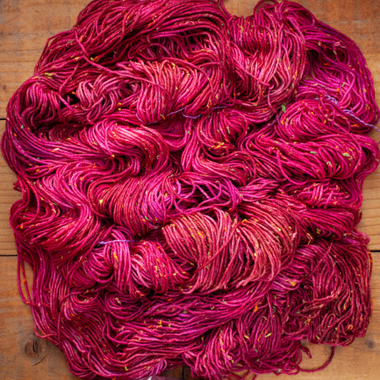 Superwash Merino neon tweed DK hand dyed yarn - Ready to Ship