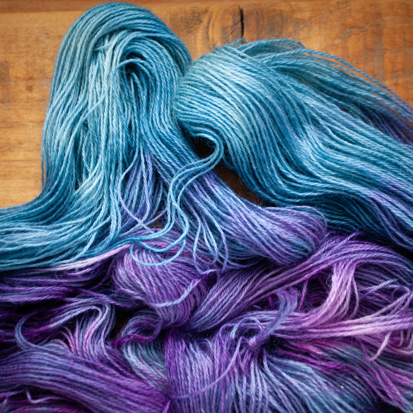 100% Wensleydale DK hand dyed yarn - Ready to Ship