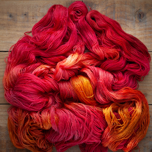 Corriedale Mohair 4ply hand dyed yarn - Ready to Ship