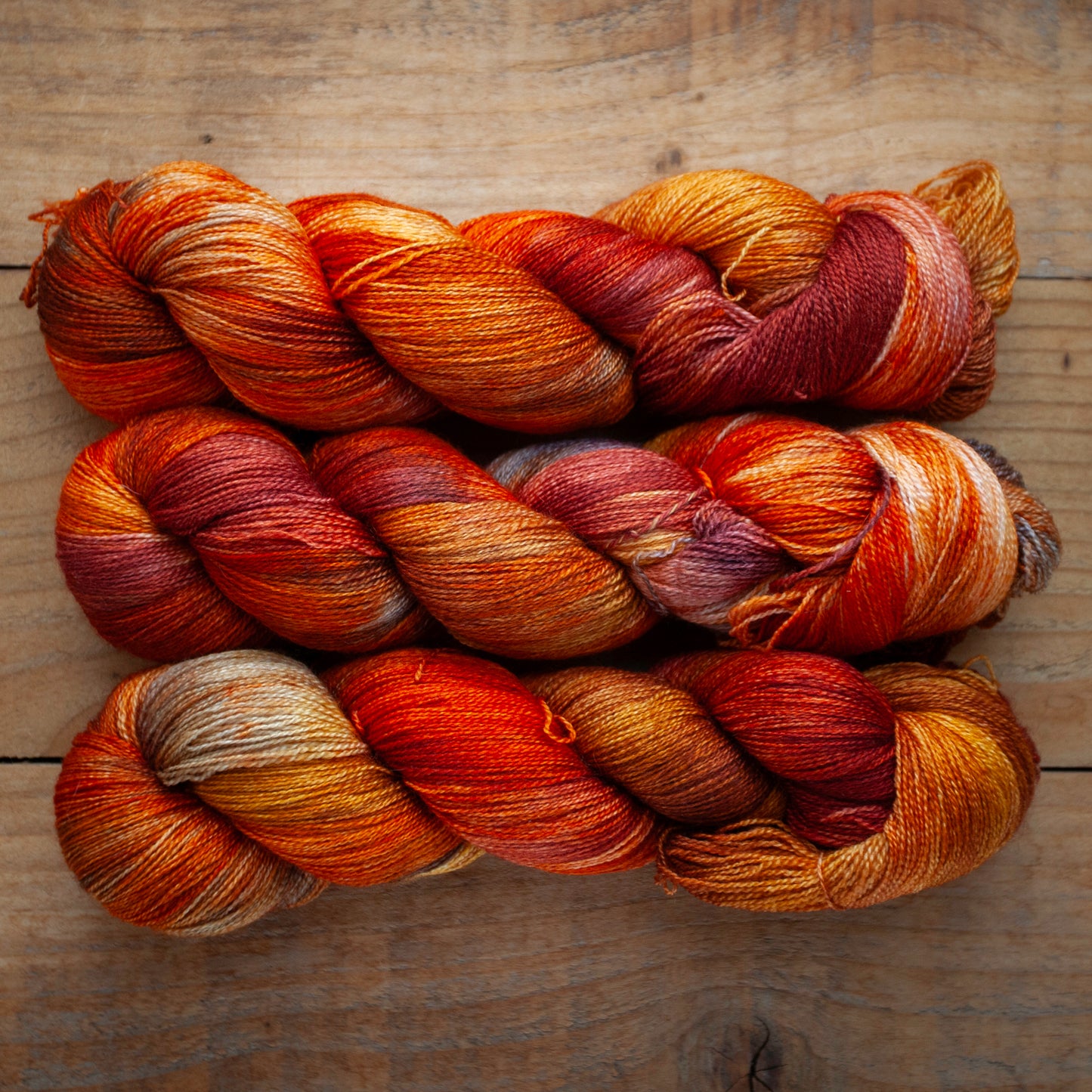 Superwash Bluefaced Leicester (BFL)/Silk - lace weight - hand dyed yarn - Ready to Ship