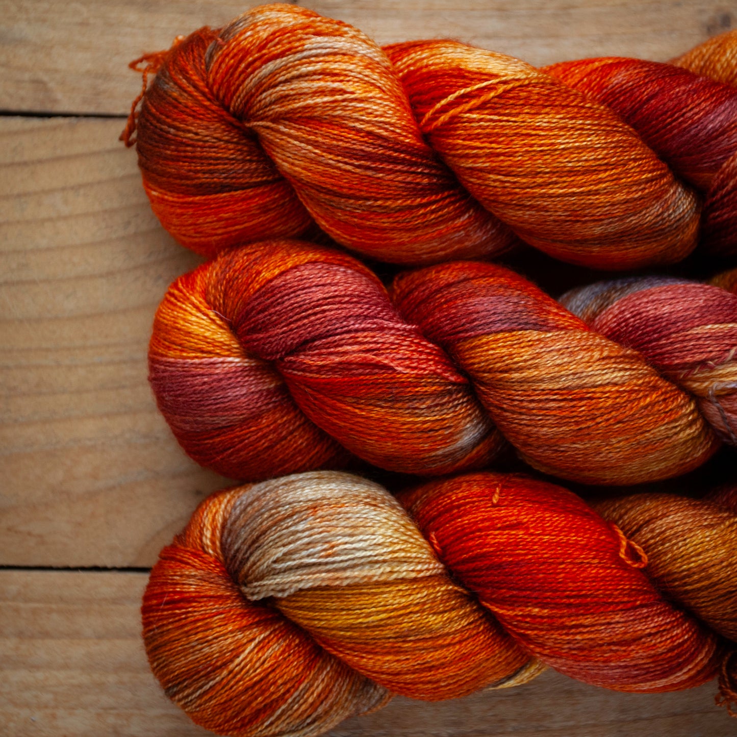 Superwash Bluefaced Leicester (BFL)/Silk - lace weight - hand dyed yarn - Ready to Ship