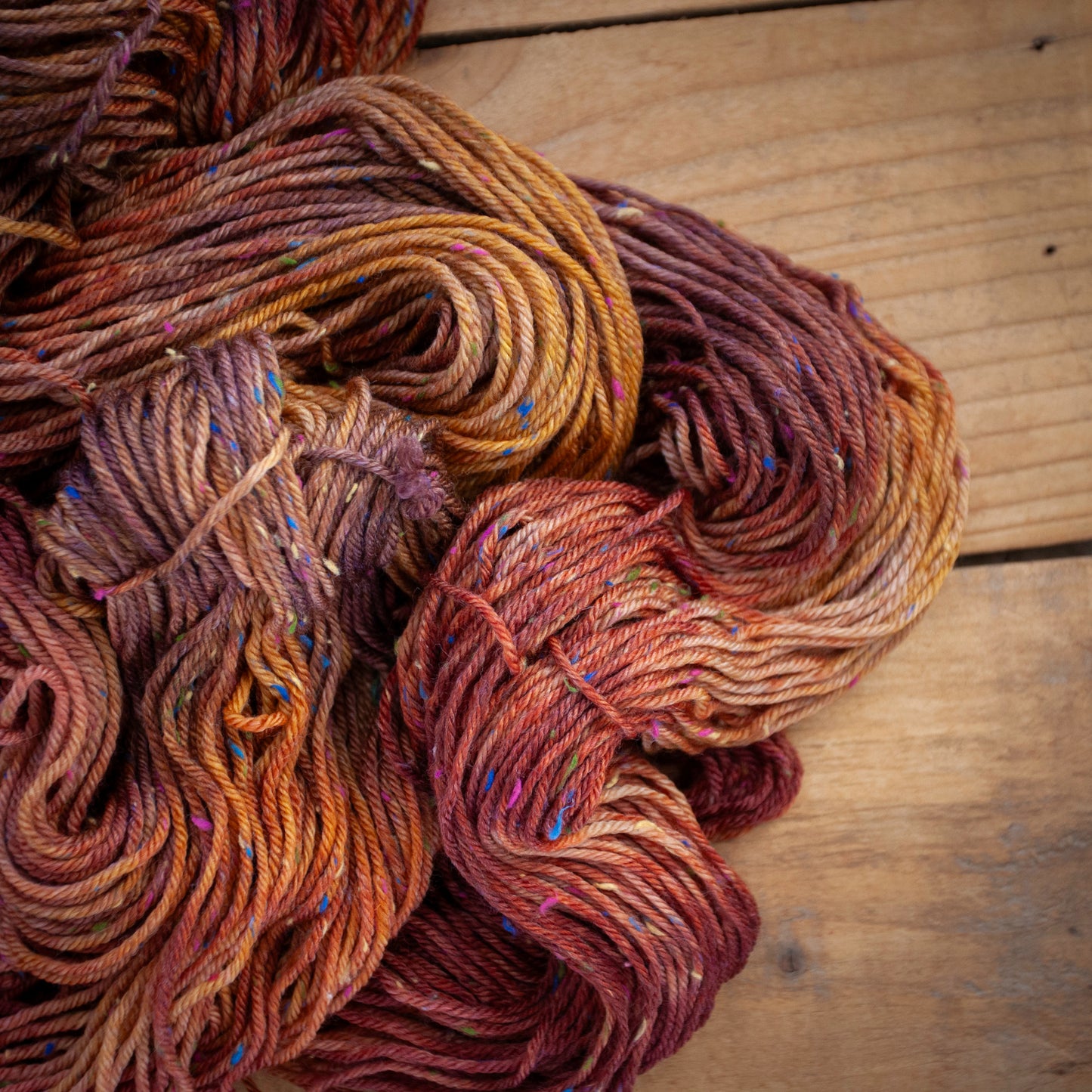 Superwash Merino multi-coloured tweed DK hand dyed yarn - Ready to Ship