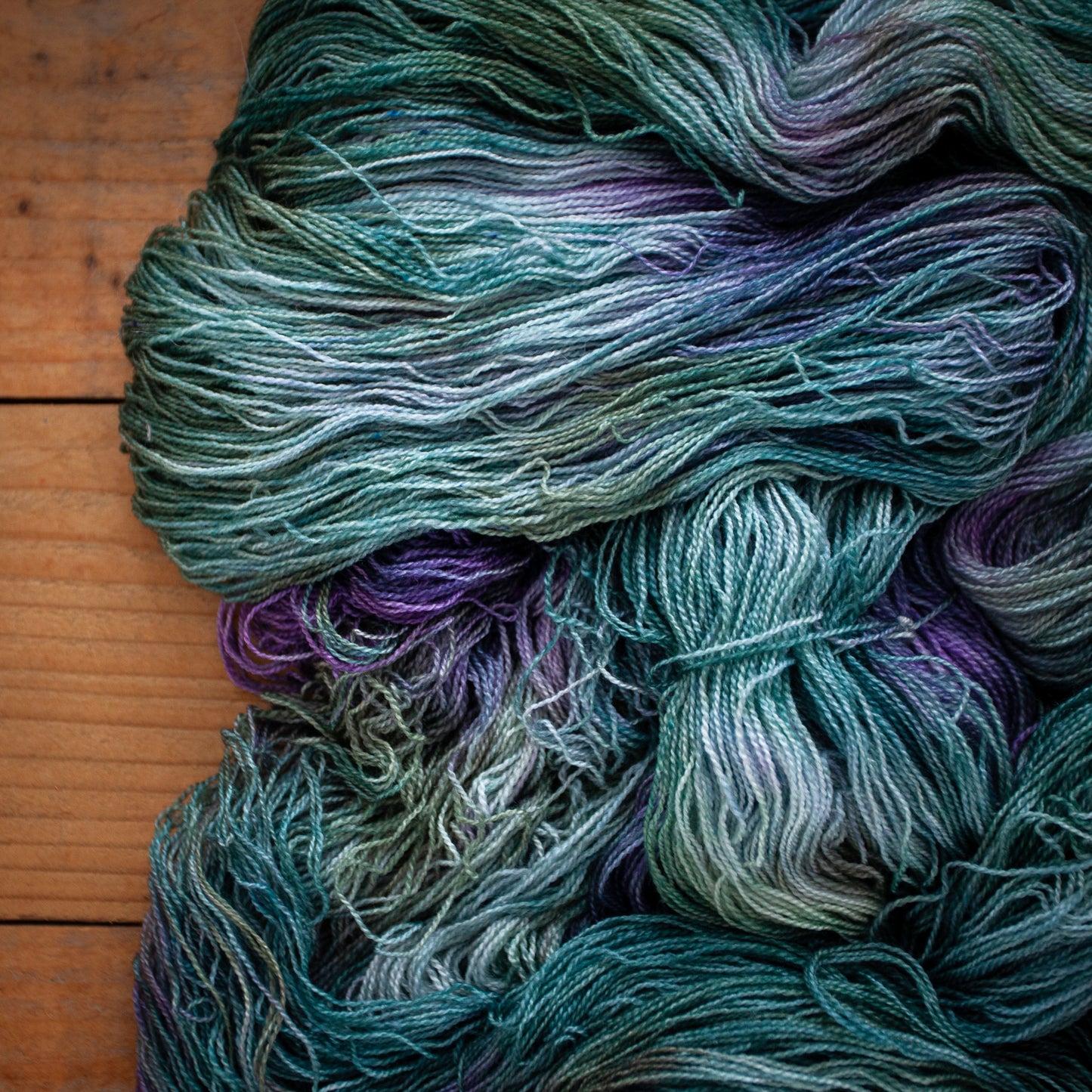 Superwash Bluefaced Leicester (BFL)/Silk - lace weight - hand dyed yarn - Ready to Ship