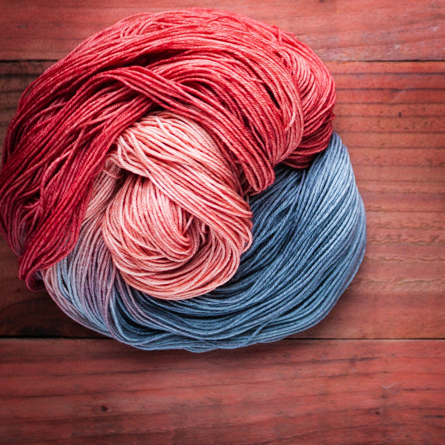 "Smokey Blush" - hand dyed yarn