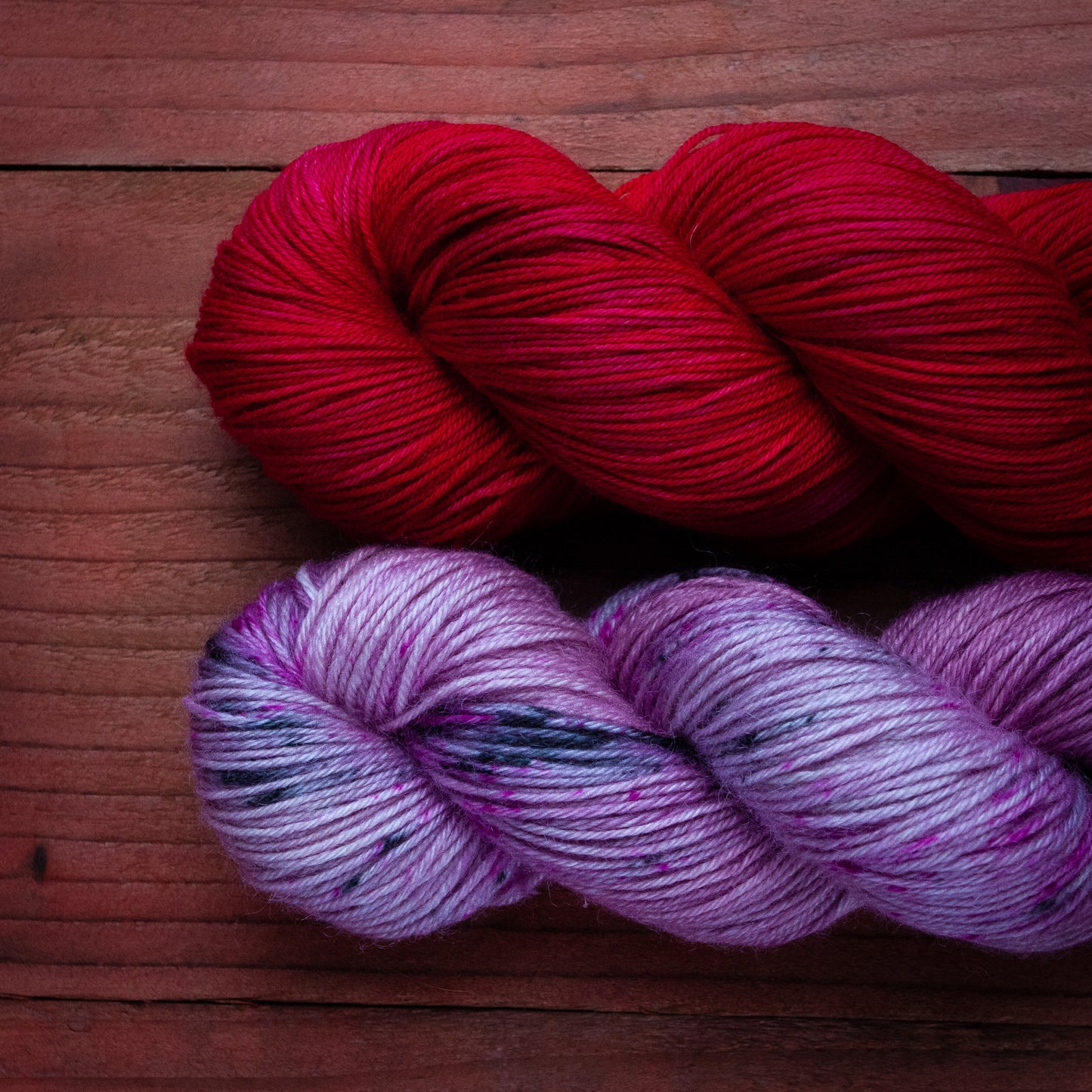 "Berry Compote" - hand dyed yarn