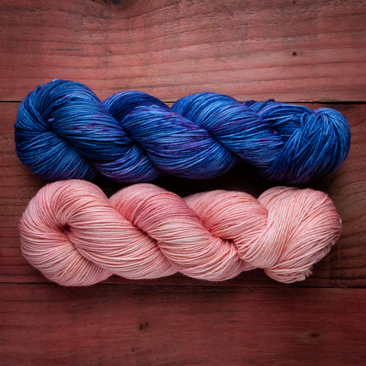 Yarn set "Blueberry fields" and "Sakura"