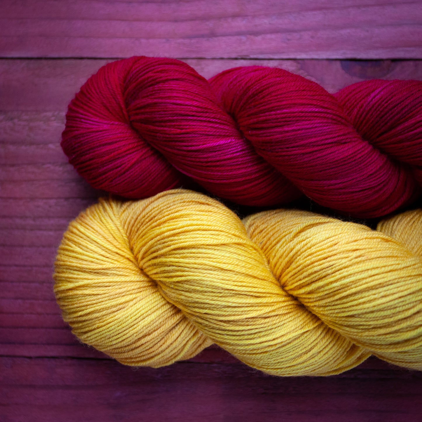 "Berry Compote" - hand dyed yarn
