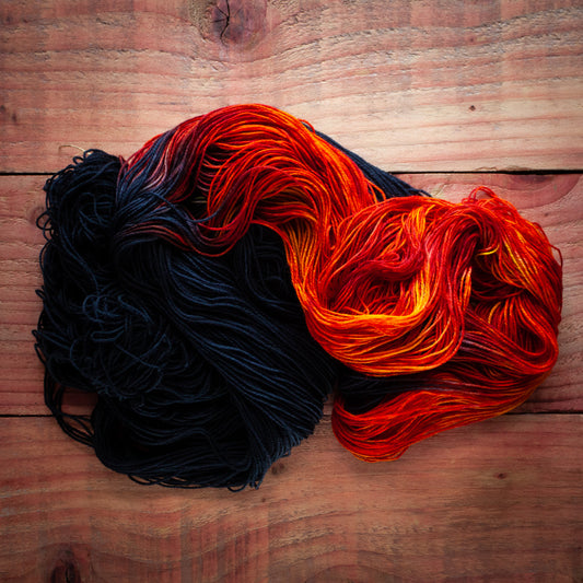 "Fire Pit" - hand dyed yarn