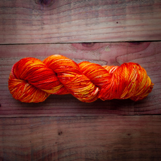 "Fire Sparks" - hand dyed yarn