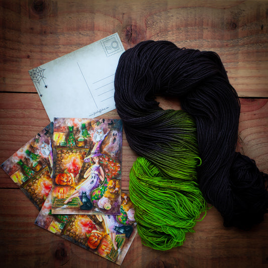 "Wicked Cauldron" - hand dyed yarn
