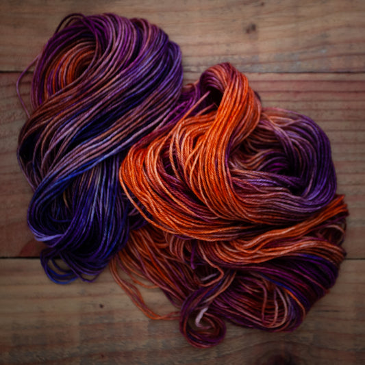 "Twisted candy" - hand dyed yarn