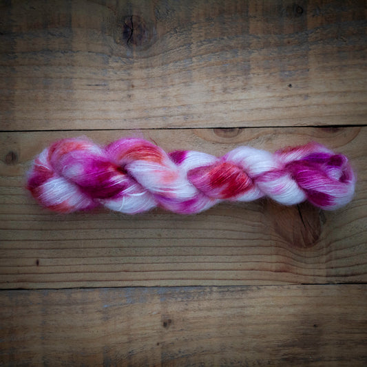 "Mixed Berry Cheesecake" - Kid mohair silk - hand dyed yarn