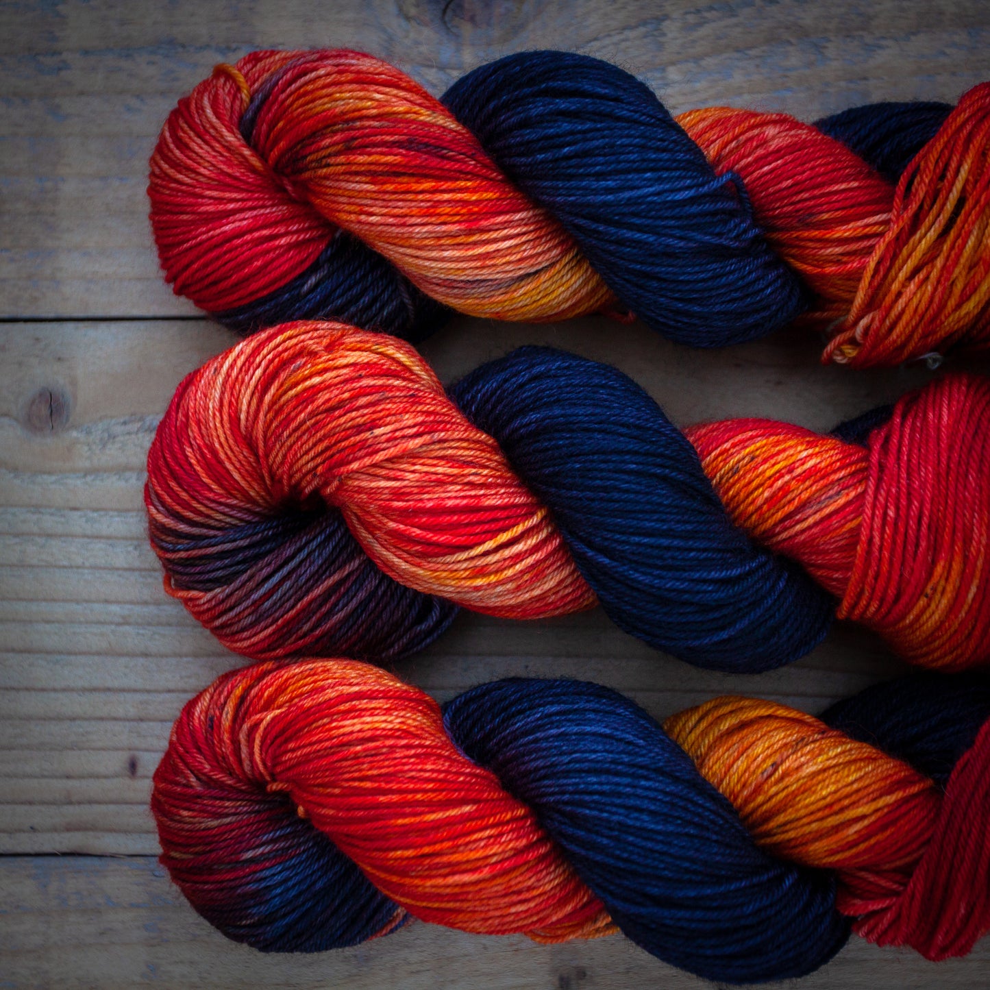 "Fire Pit" - hand dyed yarn