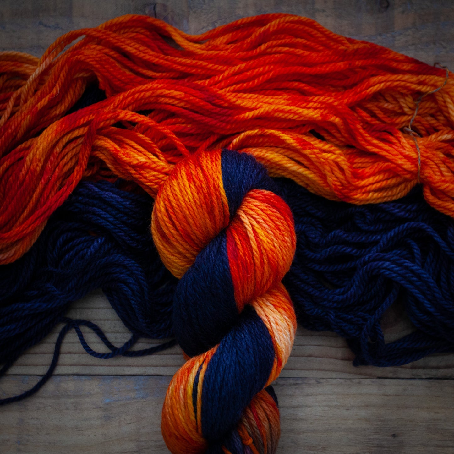 "Fire Pit" - hand dyed yarn