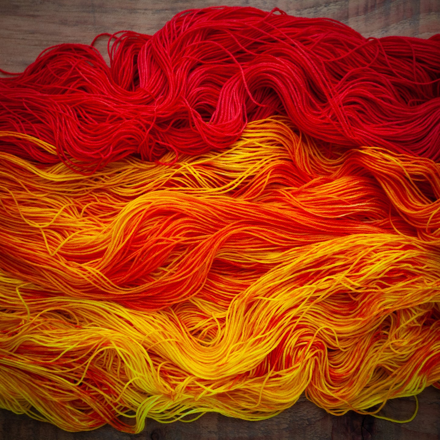 Hand Dyed Yarn Shawl Fade Set - Blazing heat