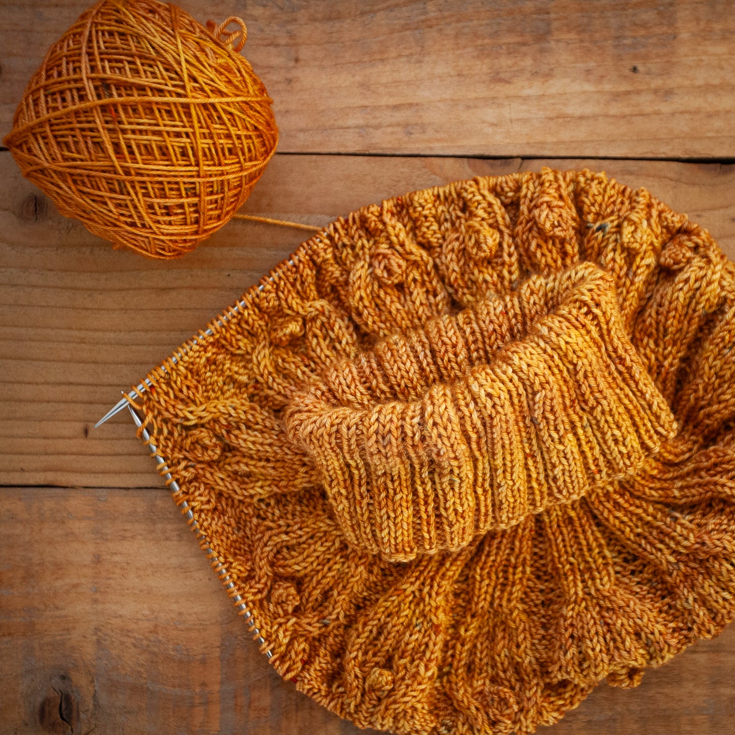 “Golden Hour" - hand dyed yarn