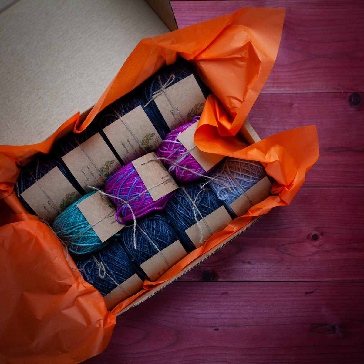 Mystery hand dyed yarn in 4ply fingering, DK or Aran worsted weight - dyed to order