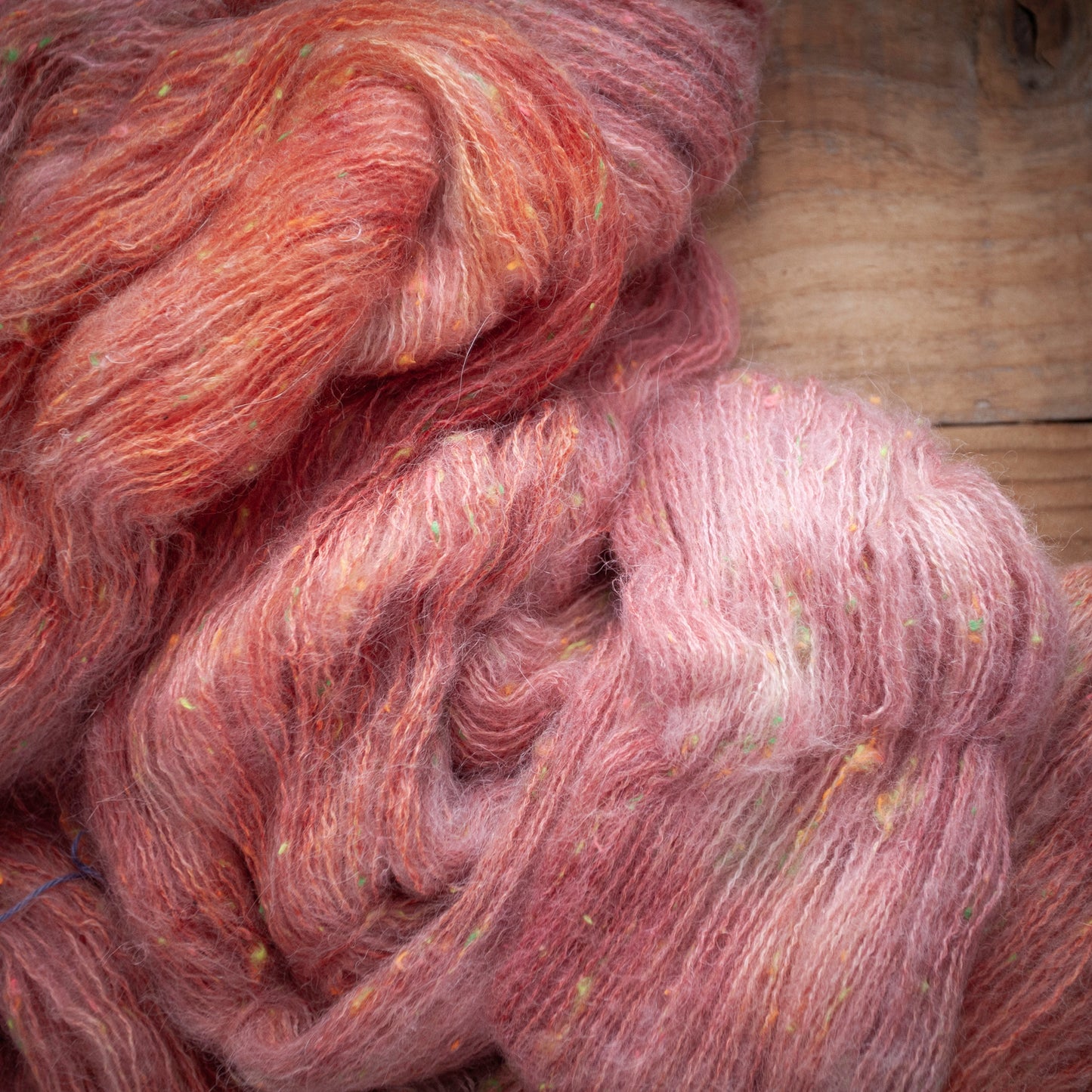 Superwash Merino/Alpaca Neon Tweed fluff - fingering weight - hand dyed yarn - Ready to Ship