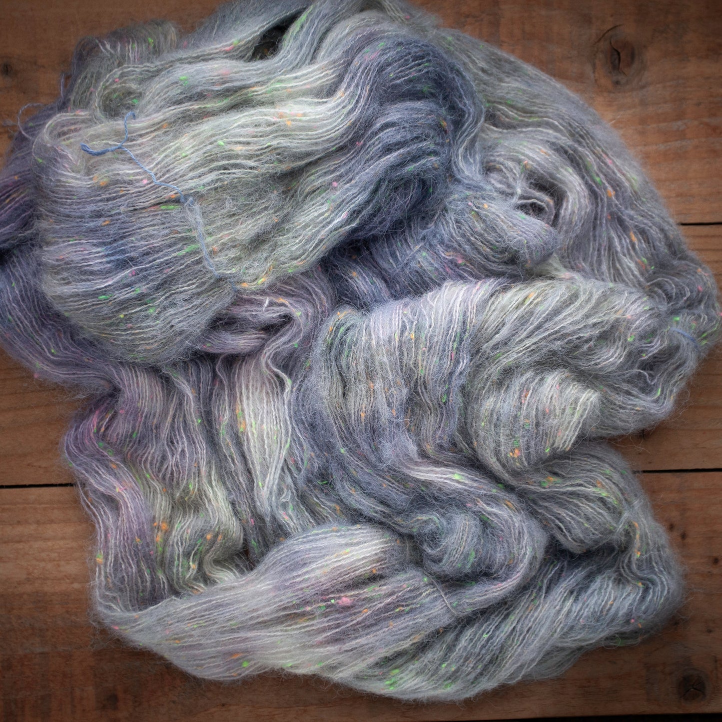 Superwash Merino/Alpaca Neon Tweed fluff - fingering weight - hand dyed yarn - Ready to Ship