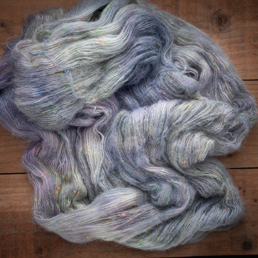 Superwash Merino/Alpaca Neon Tweed fluff - fingering weight - hand dyed yarn - Ready to Ship