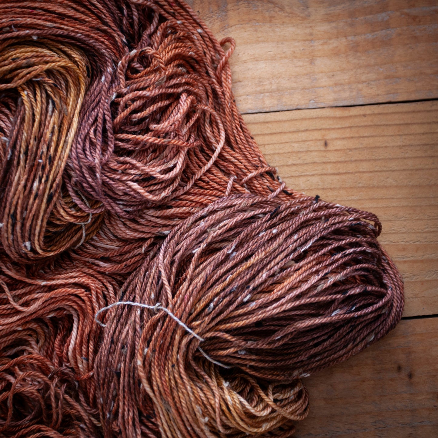 Superwash Merino Tweed - Aran weight - hand dyed yarn - Ready to Ship