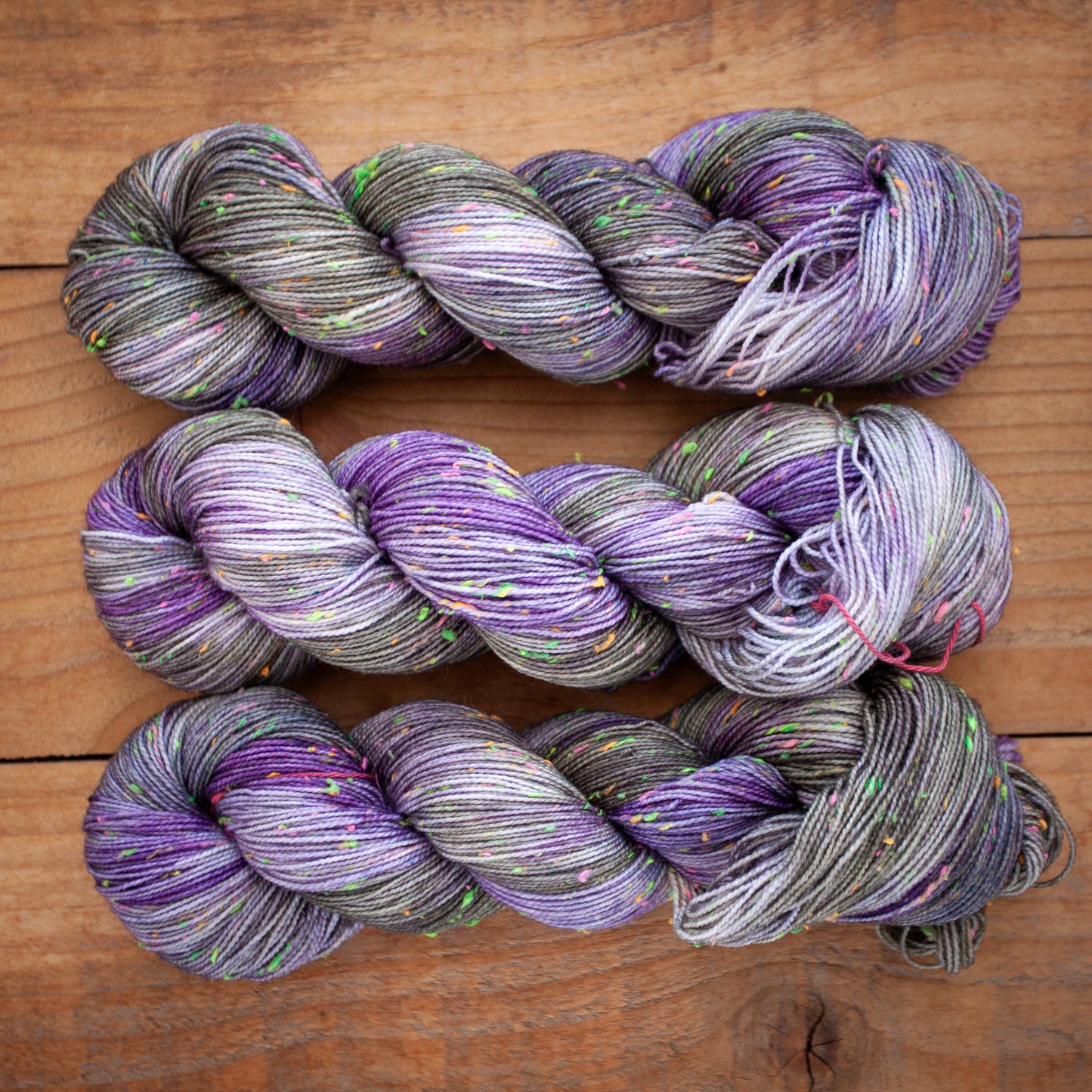 Superwash Merino neon tweed 4 Ply hand dyed yarn - Ready to Ship