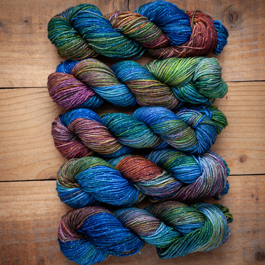 Superwash Merino/Nylon Sparkle - DK weight - hand dyed yarn - Ready to Ship
