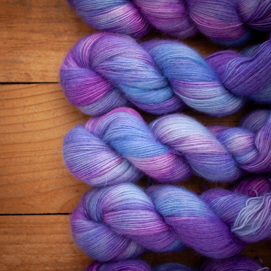 Merino / Mohair - 4ply - hand dyed yarn - Ready to Ship