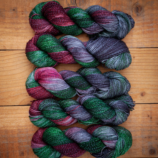 Superwash Merino/Nylon Sparkle - 4ply/fingering weight - hand dyed yarn - Ready to Ship